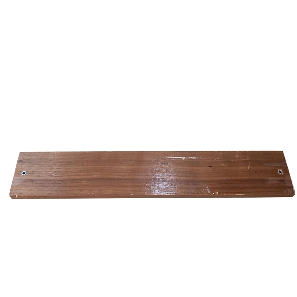 Mid Century Modern Wooden Tie Rack with Foldable Metal Hooks - Picture 4 of 9